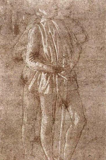 Sandro Botticelli Study of two standing figures Norge oil painting art